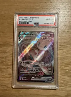 Pokemon - Mew Vmax 114/264 Fusion Strike Full Art SWSH PSA 10 - Image 1