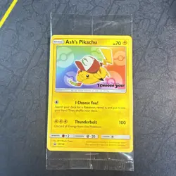Sealed Ash's Pikachu SM108 Black Star Promo Sun & Moon Pokemon - Image 1