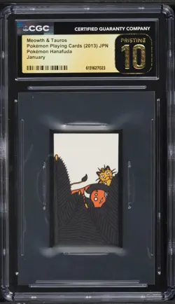 2013 Pokemon Japanese Hanafuda January Meowth Tauros CGC 10 PRISTINE - Image 1