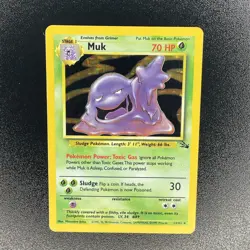 🔥 Muk 13/62 🔥 Original Holo Rare Fossil Set Pokemon Card WOTC TCG 1999 - Image 3
