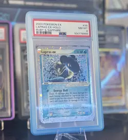 2003 Pokemon EX Lapras EX Ruby & Sapphire PSA 8 🌀FART SWIRL!🌀 - Image 3