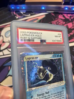 2003 Pokemon EX Lapras EX Ruby & Sapphire PSA 8 🌀FART SWIRL!🌀 - Image 4