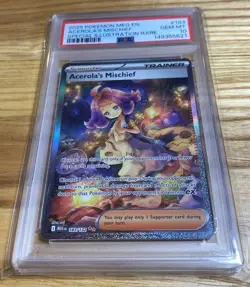 2025 Pokemon MEG EN Special Illustration Rare #183 Acerola's Mischief PSA 10 SIR - Image 1