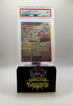 2025 Sylveon EX Pokemon Prismatic Evolutions Stamped Surprise Box #41 PSA 9 Mint - Image 1