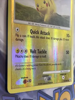 Pikachu 70/100 Majestic Dawn Reverse Holo 2008 Pokemon Card LP - Image 4