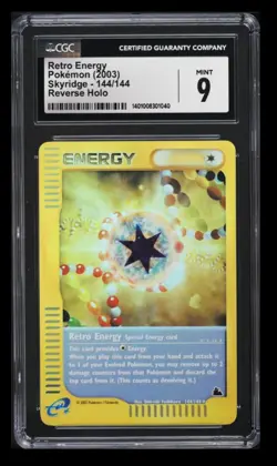2003 Pokemon Skyridge Retro Energy CGC 9 Japanese #144 Reverse Holo - Image 1
