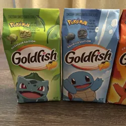 Pokemon Goldfish Crackers Lot Of 4 Ltd Squirtle Pikachu Bulbasaur Charmander - Image 2