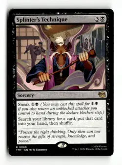 Splinter's Technique Teenage Mutant Ninja Turtles 80 NM pokemon card - Image 1