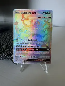 Pokemon Card Guzzlord GX 116/111 Crimson Invasion Rainbow Rare - Image 1