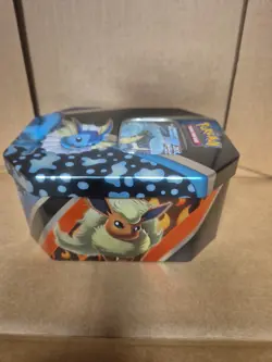 Empty Pokemon TCG: Sword & Shield V Tin Vaporeon SWSH150 Black Star Promo Card - Image 3