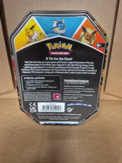 Empty Pokemon TCG: Sword & Shield V Tin Vaporeon SWSH150 Black Star Promo Card - Image 5