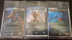 Magic The Gathering MTG Spider-Man Marvel Legends Foil Cards Set of 3 Sealed - Image 1