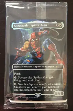 Magic The Gathering MTG Spider-Man Marvel Legends Foil Cards Set of 3 Sealed - Image 2