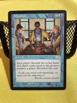 Magic: The Gathering Windfall Blue Sorcery 1998 Card 111/350 Pete Venters - Image 1