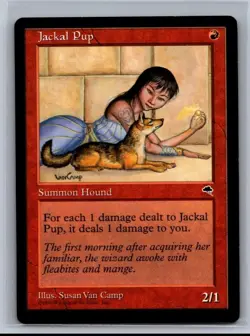 Magic The Gathering Tempest Jackal Pup MTG TCG CCG vintage UNCIRCULATED GEM 💎 - Image 1