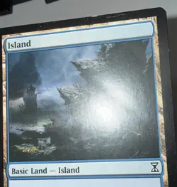 Island x1 MTG Basic Land Autographed Rob Alexander 286/301 English 2006 damaged - Image 3