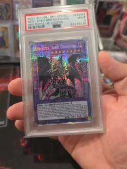 2021 Yugioh BROL-EN094 Red-Eyes Dark Dragoon Starlight Rare 1st PSA 9 - Image 1