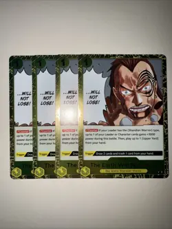 OP08-115 The Earth Will Not Lose! X4 Playset Rare English One Piece TCG Card - Image 1