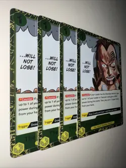 OP08-115 The Earth Will Not Lose! X4 Playset Rare English One Piece TCG Card - Image 2