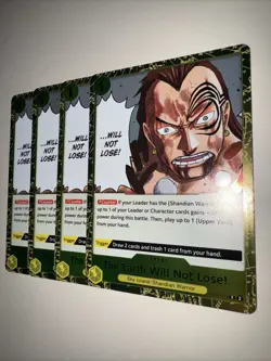 OP08-115 The Earth Will Not Lose! X4 Playset Rare English One Piece TCG Card - Image 3