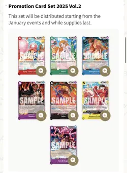 One Piece Promo Pack P-101 to P-107 English SEALED - Image 2