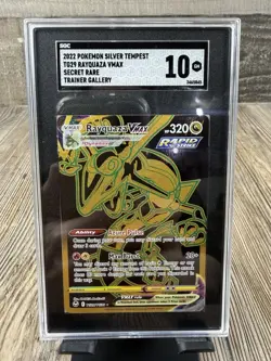 Pokemon 2022 Rayquaza VMAX Secret TG29/TG30 Trading Card SGC 10 - Image 1