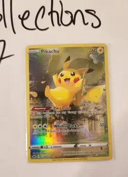 Pokemon Pikachu TCG Holo Ultra Rare Card GG30/GG70 Crown Zenith Galarian Gallery - Image 2