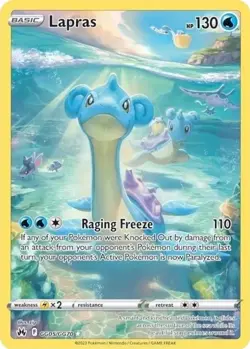 Pokemon Lapras Crown Zenith GG05/GG70 Trading Card NM - Image 1