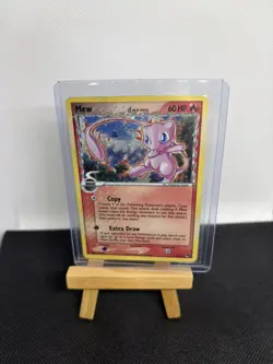 Mew double error card with swirl - Inverted Back Error Holo Bleed -3/17 🌀 - Image 1