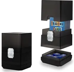 Sooez Deck Card Box for MTG with Dice Storage, 100+ Deck Case Boulder, Perfect D - Image 1