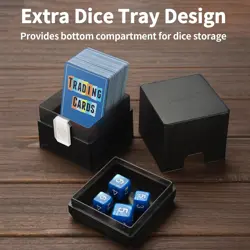 Sooez Deck Card Box for MTG with Dice Storage, 100+ Deck Case Boulder, Perfect D - Image 2