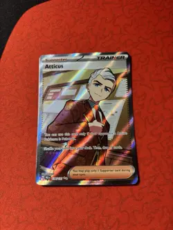 Atticus Prismatic Evolutions Ultra Rare Full Art Trainer Holo Card 134/131 SV - Image 1