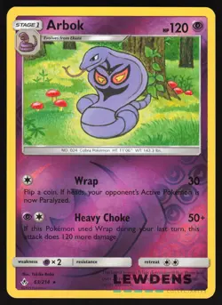 Arbok - 63/214 - Reverse Holo Rare - Unbroken Bonds - Pokemon Card - Image 1