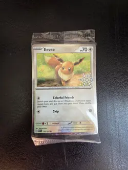 Eevee 133/165 151 2025 Holiday Stamped Promo Pokemon Card - NM SEALED - Image 1