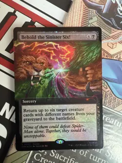 Behold The Sinister Six PAX 2025 Promo Card Foil + Comic + paper MTG Spider-Man - Image 2