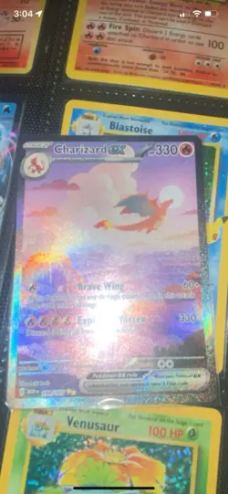 Pokemon TCG Charizard EX 151 Ultra Rare Error Card Full Art - Image 1
