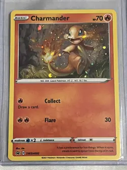 Pokemon TCG Charmander SWSH Black Star Promos SWSH092 Holo Promo NM - Image 1