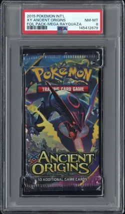 Pokemon XY Ancient Origins Sealed Foil Pack PSA 8 Mega Rayquaza NM-MT - Image 1