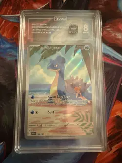 Pokemon TCG Misty's Lapras Destined Rivals 194/182 Illustration Rare TAG 8 - Image 1