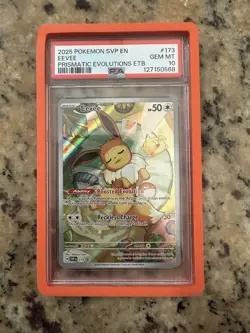 2025 POKEMON SVP EN-SV BLACK STAR PROMO #173 EEVEE PSA 10 - Image 1