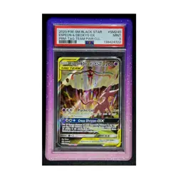 Pokemon Espeon & Deoxys GX SM Black Star Promo Holo SM240 TAG TEAM 2020 PSA 9 - Image 1