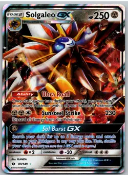 Solgaleo GX 89/149 Holo Ultra Rare SM Base Set Pokemon NM - Image 1
