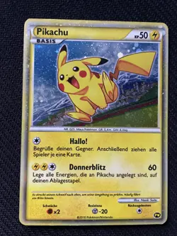 PIKACHU HOLO - POKEMON PW PROMO EXCELLENT ETAT ALLEMANDE GERMAN - Image 1