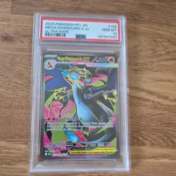 2025 POKEMON PFL EN-PHANTASMAL FLAMES ULTRA RARE #109 MEGA CHARIZARD X EX PSA 10 - Image 1
