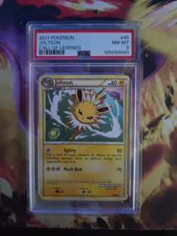 Pokemon TCG Jolteon Call of Legends 45/95 Uncommon PSA 8 - Image 1
