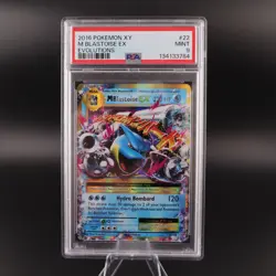 2016 Pokemon M Blastoise EX Full Art 22/108 XY Evolutions 22 Mega MINT PSA 9 - Image 1