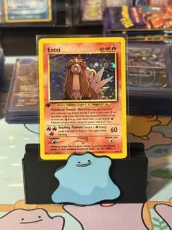 Pokemon TCG Neo Revelation 1st Edition Holo Rare Entei 6/64 - Image 1