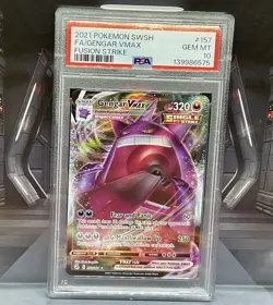Gengar VMAX 157/264 Pokemon Swsh:Fusion Strike PSA 10 Gem Mint - Image 1