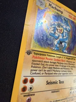 Machamp Holo Rare 1st Edition Base Set Pokemon TCG - Image 2