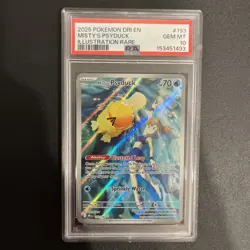 2025 POKEMON DRI EN-DESTINED RIVALS ILLUSTRATION RARE MISTY'S PSYDUCK PSA 10 - Image 1